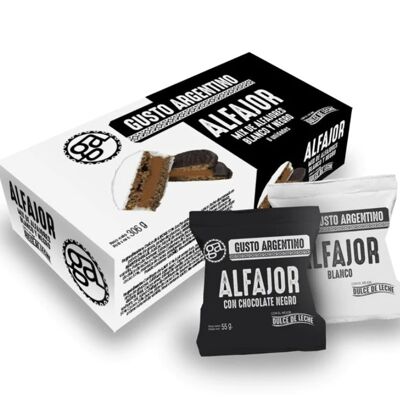 Alfajores dark and white chocolate - 6 units of each