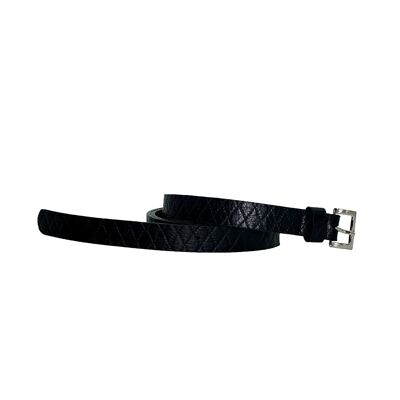 Black Quilted Belt