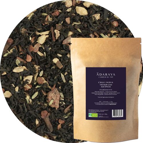 Thé noir BIO Chai India doypack 100g