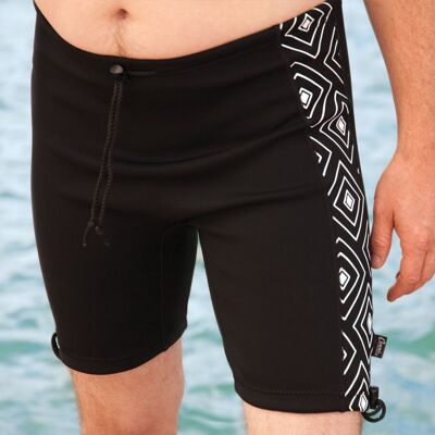 Schwarze Aztec Conni Inkontinenz-Badeshorts für Erwachsene