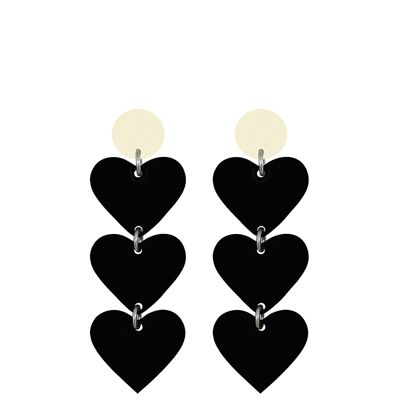 Earrings Amour Black