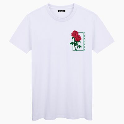Forever roses white unisex t-shirt