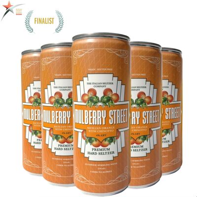 Premium Hard Seltzer - 6-Pack - Sicilian Orange with Chinotto (6 x 250ml Cans) Orange Hard Seltzer