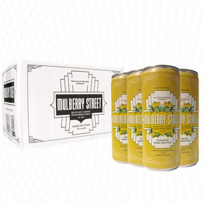 Premium Hard Seltzer 12 - Pack - Sicilian Lemon with Bergamot (12 x 250ml Cans) Lemon Hard Seltzer