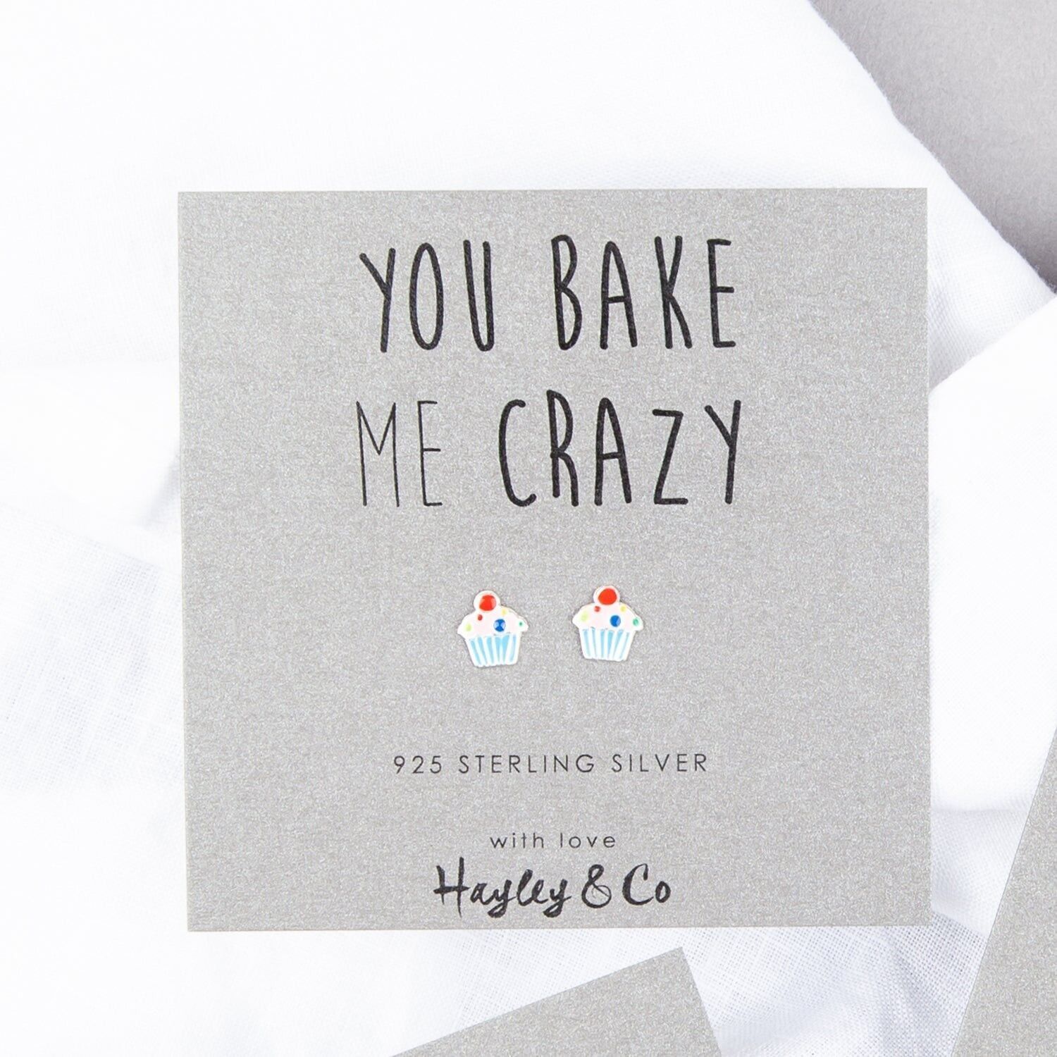 Cupcake-Ohrringe aus Sterlingsilber