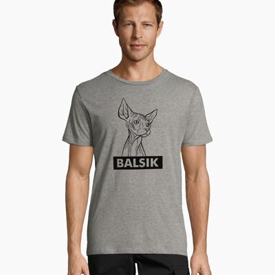 Balsik big black logo gray unisex t-shirt