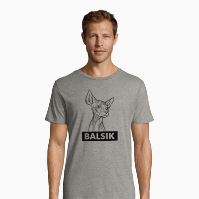 Balsik big black logo gray unisex t-shirt