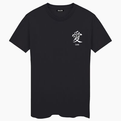 Love in japan black unisex t-shirt