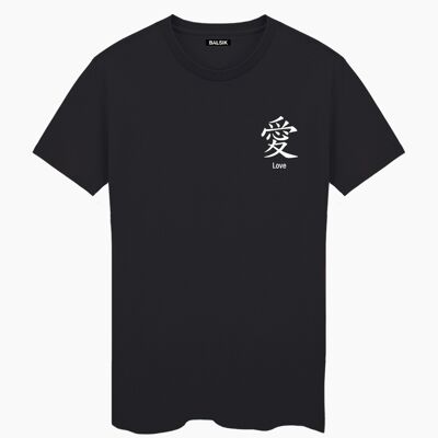 Love in japan black unisex t-shirt