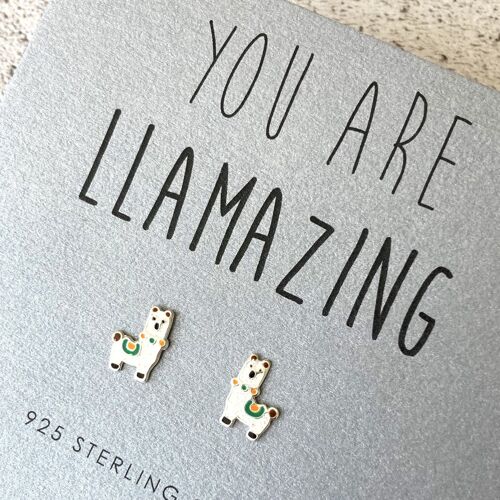 Llama Sterling Silver Earrings