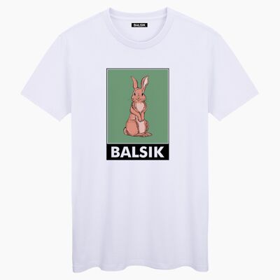 Rabbit white unisex t-shirt