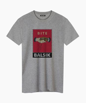 T-SHIRT UNISEXE GRIS BITE 1