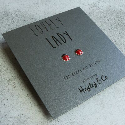 Boucles d'oreilles Lady Bird en argent sterling