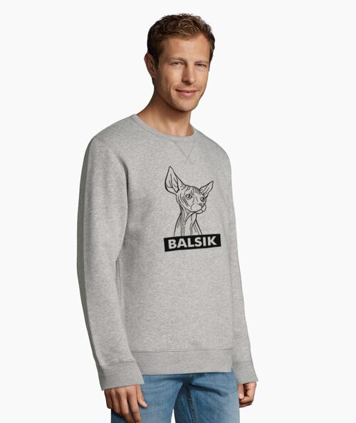 Balsik big black logo gray unisex sweatshirt