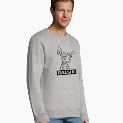 Balsik big black logo gray unisex sweatshirt