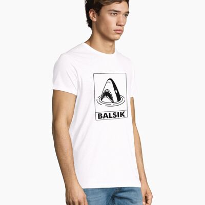 T-SHIRT UNISEXE SHARK BLANC