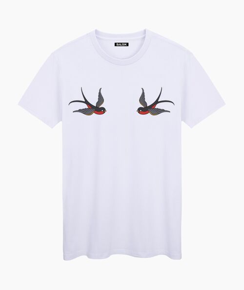Swallows white unisex t-shirt