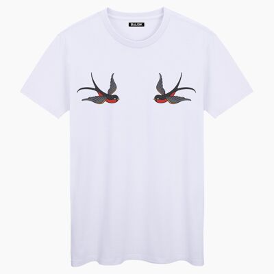 T-SHIRT UNISEX BIANCA SWALLOWS