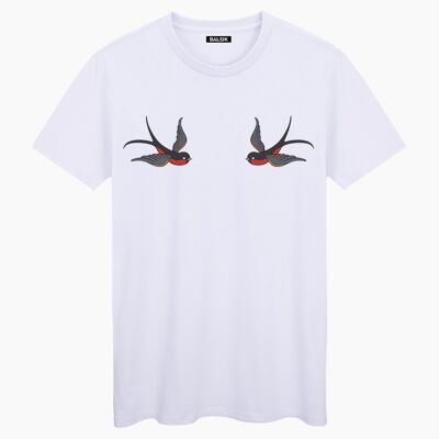 Swallows white unisex t-shirt