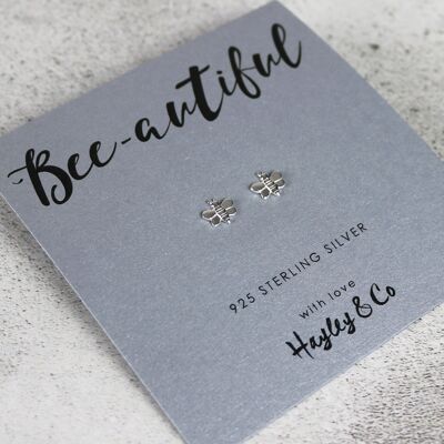 Bee Sterling Silver Earrings