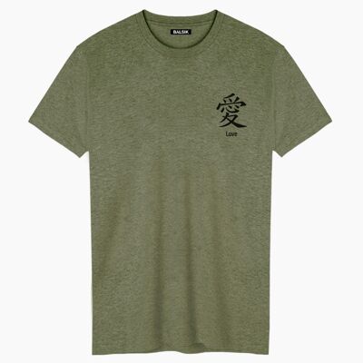 LOVE IN JAPAN GREEN CAQUI UNISEX T-SHIRT