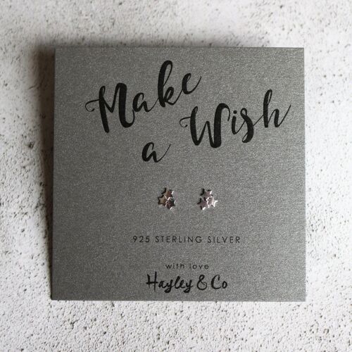 Make a Wish Star Cluster Silver Earrings
