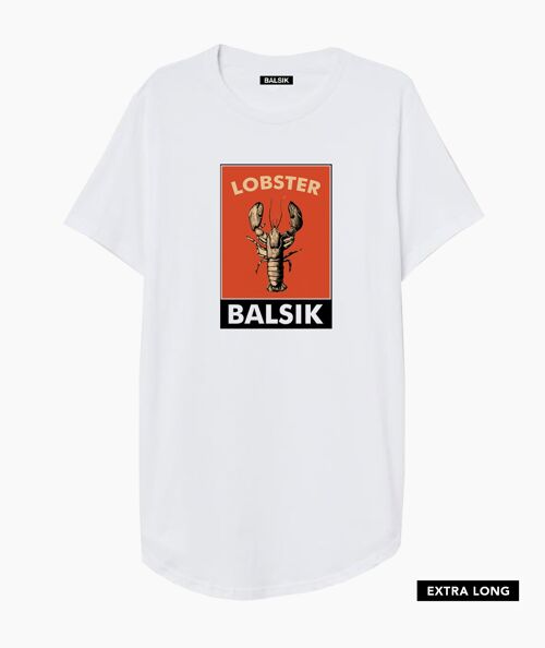 Lobster white extra long t-shirt