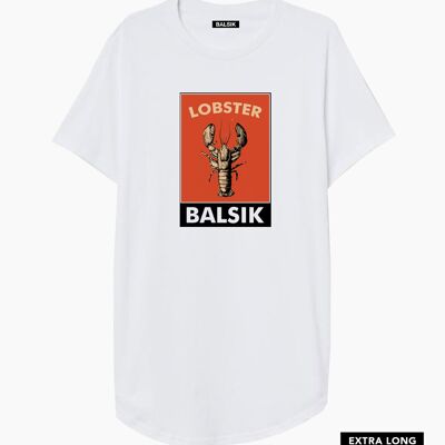 Lobster white extra long t-shirt