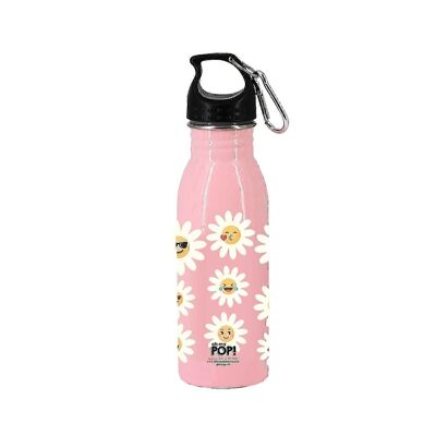 Oh My Pop! Happy Flower-Botella de Agua 500 ml, Rosa