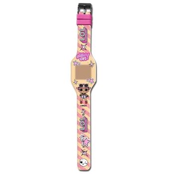 LOL Surprise Montre numérique à paillettes Multicolore