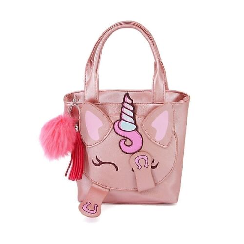 Oh My Pop! Unicorn-Bolso Shopping Mini Shy, Salmón