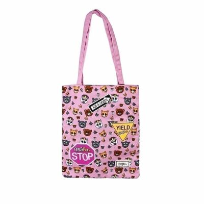 Feisty Pets Sir Growls-Shopping Bag Shopping Bag, Multi-Colour