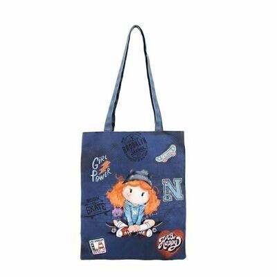 Forever Ninette Skater Blue-Shopping Bag Einkaufstasche, Dunkelblau