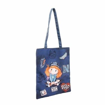 Forever Ninette Skater Blue-Shopping Bag Shopping Bag, Bleu foncé 3