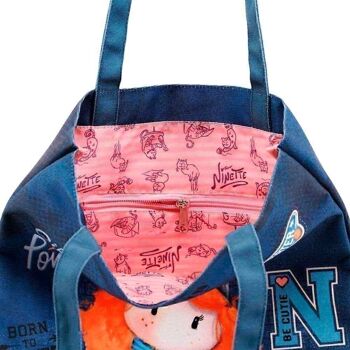 Forever Ninette Skater Blue-Shopping Bag Shopping Bag, Bleu foncé 5