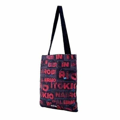 La Casa de Papel Cities-Bolsa de la Compra Shopping Bag, Red