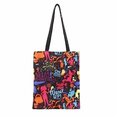 Looney Tunes Space Jam 2: A New Legacy Tune Squad-Shopping Bag Borsa per la spesa, multicolore