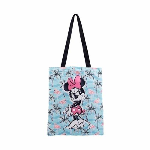 Disney Minnie Mouse Tropic-Bolsa de la Compra Shopping Bag, Turquesa