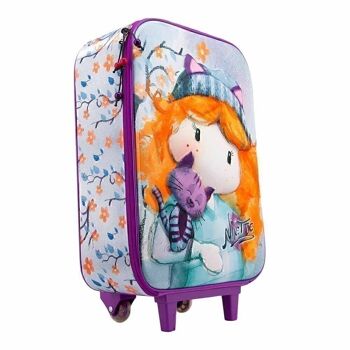 Forever Ninette Cute-Suitcase Trolley Soft 3D, Multicolore 4
