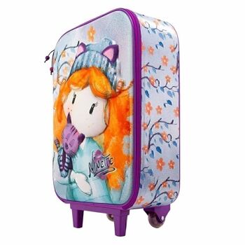 Forever Ninette Cute-Suitcase Trolley Soft 3D, Multicolore 5