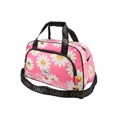 O My Pop! Happy Flower-Sport Pocket Sports Bag, Pink