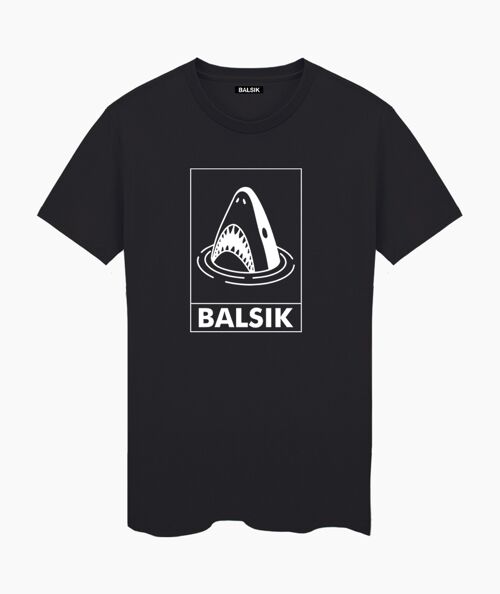Shark black unisex t-shirt