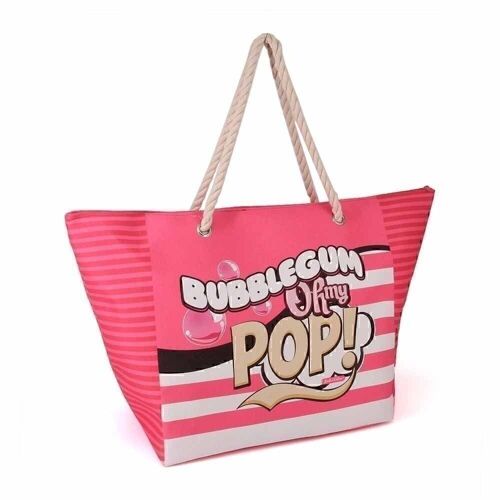 Oh My Pop! Bubblegum-Bolsa de Playa Sunny, Rosa