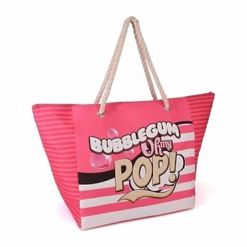 Oh Mon Pop ! Bubblegum-Sac de plage Sunny, Rose 1