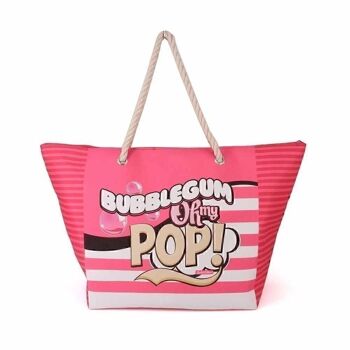 Oh Mon Pop ! Bubblegum-Sac de plage Sunny, Rose 2