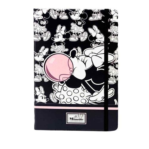 Disney Minnie Mouse Bubblegum-Cuaderno Diario, Negro