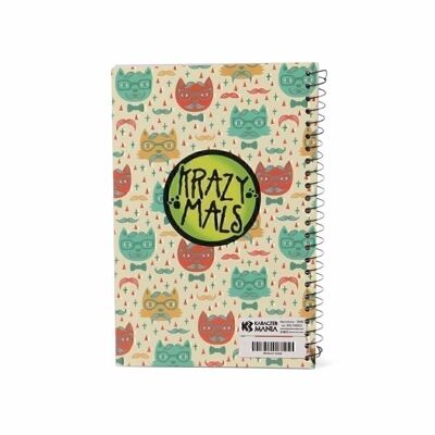 Krazymals Cat-Notepad, Turquoise