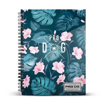 PRODG Tropic Blue-Notebook A5 Papier millimétré, Bleu foncé