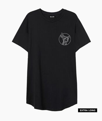 LOGO ROND TR. ON CHEST T-SHIRT EXTRA LONG NOIR 1