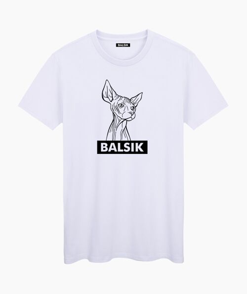 Balsik big black logo white unisex t-shirt